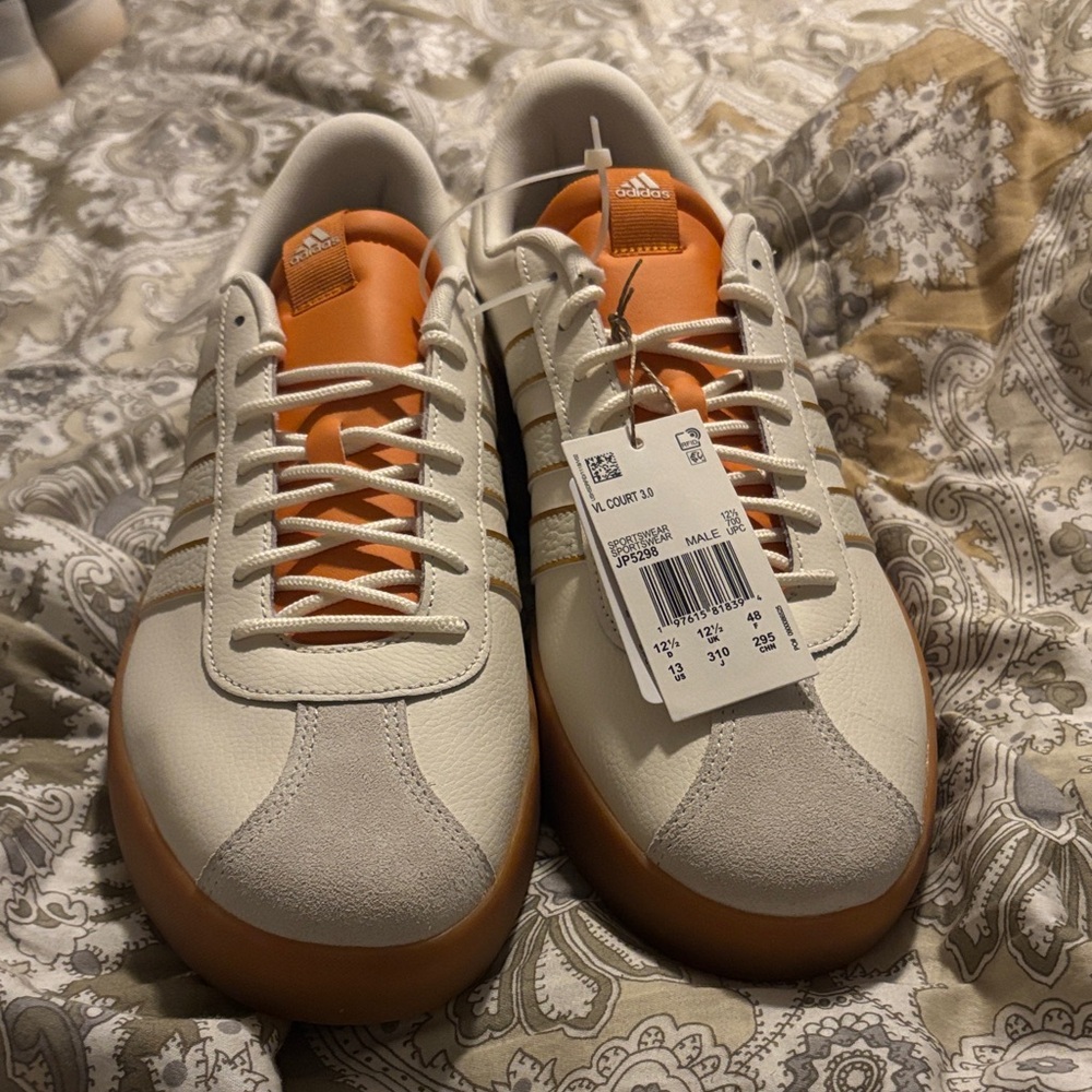 Adidas White and Orange Casual Shoes - Picture 2 of 10